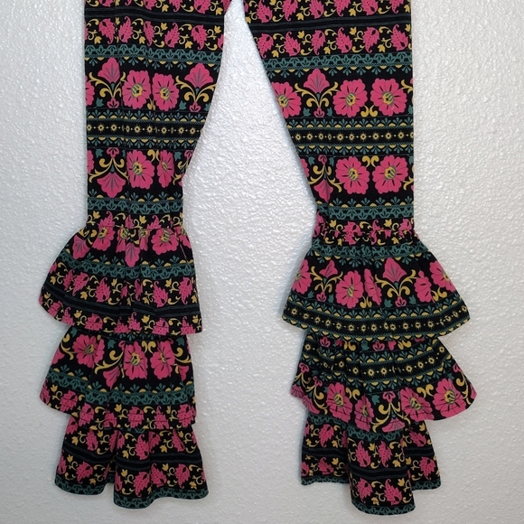 Matilda Jane Elastic Waist Floral Ruffle Bottom Pants Size 8 - Picture 6 of 11